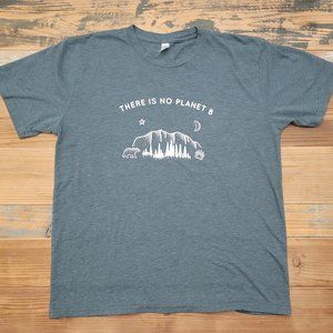 T-shirt "There is no planet B" - Green/Large